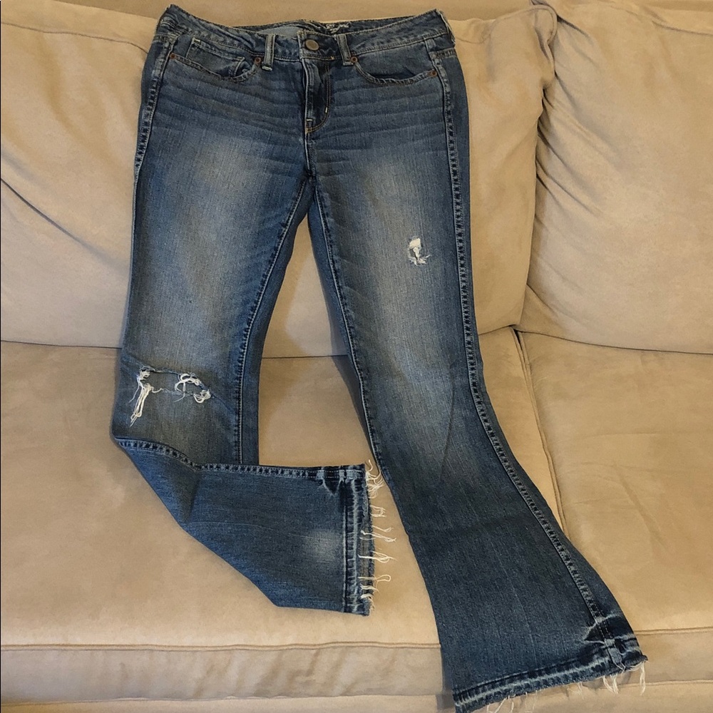 American Eagle Outfitters Blue Flare Cut Jeans
